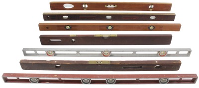 Assorted Makers: Coll. Of Seven Asst. Mason's Level