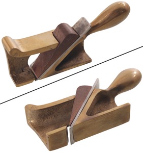 Unmarked: Handled Cast Brass Rabbet Plane