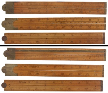 Stanley Rule & Level: Three Two-Foot, 2-Fo Ld Folding Rules