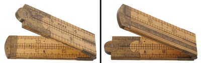 STANLEY (Unmarked), No. 32: Extra Clean B'wood Caliper Folding Rule
