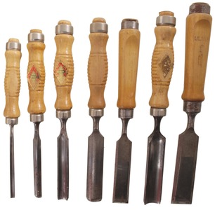 Heinrich Bracht, Remscheid, Germany: Stepped Set Of 5 Clean Gouge