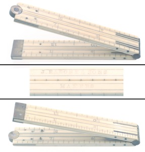 John Rabone & Sons, Birmingham, England: One-Foot, Four-Fold Folding Rule