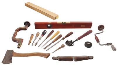 Assorted Makers: Lot Of Early Type Woodworking Tools