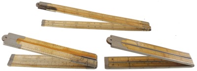 Assorted Makers: Three Well Used Folding Rule