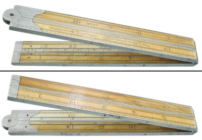 Stanley Rule & Level, No. 87: Early Ivory & Ger. Folding Rule