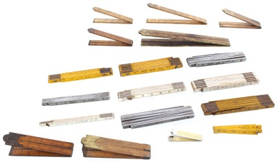 Assorted Makers: Lot Of Asst. |id Folding Rules
