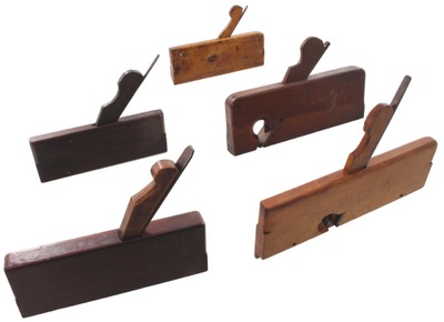 Assorted Makers: Five Exotic Wood Molding Planes