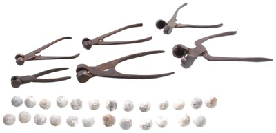 Assorted Makers: Stepped Set Of Six Bullet Molds