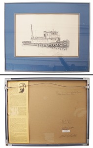 Bartlett Ii, Frederick W./Wapwall: Orig. Signed Artist Print Of Tugboat