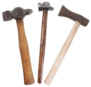 Assorted Makers: Three Early Metal Working Hammers