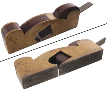 Unmarked: Brass Body Mahogany Infill Shoulder Plan