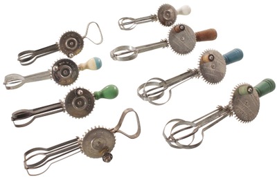 Assorted Makers: Coll. Of Seven Small Size "egg Beaters"