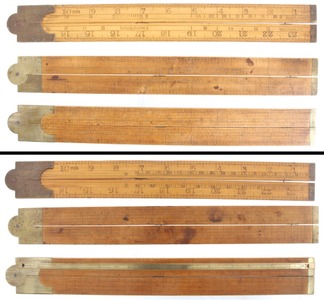 Stanley Rule & Level: Three Two-Foot, 4-Fo Folding Rules
