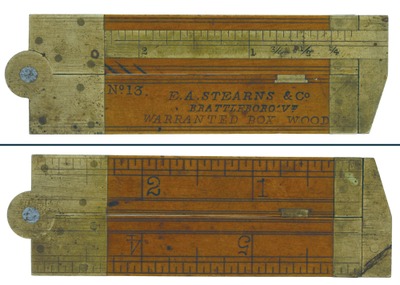 E.A. Stearns & Company, Brattleboro, Vermont, No. 13: Six-Inch Two-Fold Folding Rule