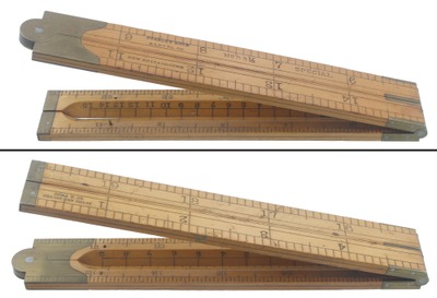 Stanley Rule & Level, No. 53 1/2: Two-Foot, Four-Fold Arch. Folding Rule