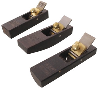 Unmarked: Set Of Three Ebony Body Japanese Planes
