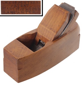 E.W. Carpenter, Lancaster, Pennsylvania: Early Patent Dbl. Wedge Smooth Plane