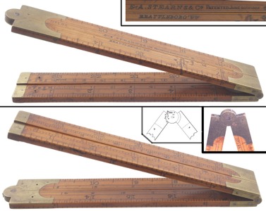 E.A. Stearns & Company, Brattleboro, Vermont, No. 125: Dbl. Arch Joint B'wood Folding Rule