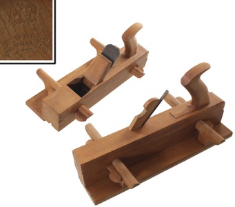 H. Wells, Northhampton, Massachusetts: Pair Of Wedge Arm T. & G. Planes