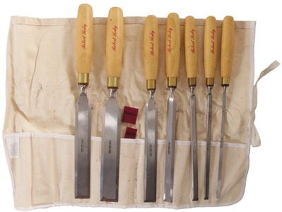 Robert Sorby, Sheffield, England: Stepped Set Of Seven Pattern Mkrs. Chise
