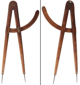 Unmarked: Massive Pair Of Wood Wing Calipers