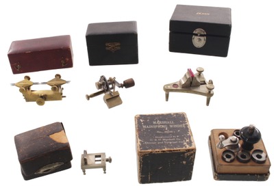 Assorted Makers: Five Original Box Jeweler's Tools