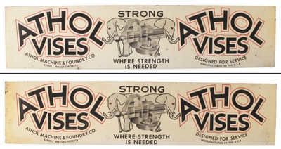 Athol Machine & Foundry Company, Athol, Massachusetts: Double Sided Advertising Sign
