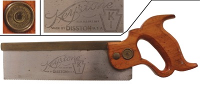 Henry Disston & Sons, Philadelphia, Pennsylvania: "Keystone" 10 Brass Back Saw