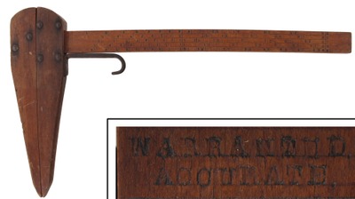 Noyes, Simon C./Lisbon, N.H.: Early Hand Stamped Log Caliper