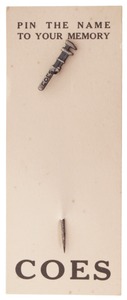 Coes Wrench Company, Worcester, Massachusetts: Promotional Wrench Stick Pin