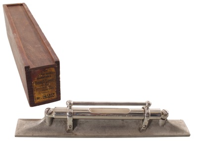 Goodell-Pratt Company, Greenfield, Massachusetts, No. 822: Nickel Plated Adj. Bench Level