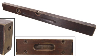 Stanley Rule & Level, No. 98: Rare 24" Length R'wo Brass Bound Level