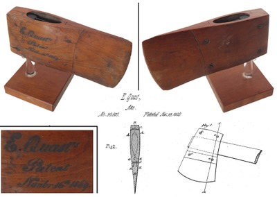 Quast, Ernest/Freedom, Mo: Orig. Patent Model For Felling Axe