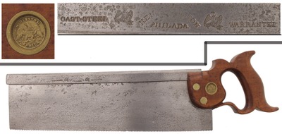 Henry Disston, Philadelphia, Pennsylvania: Early "Double Eagle 14" Steel Back Saw