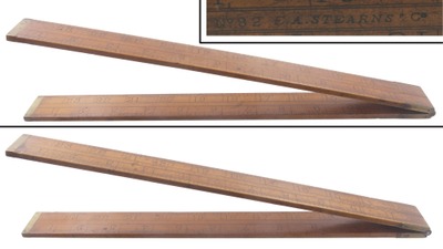 E.A. Stearns & Company, Brattleboro, Vermont, No. 82: Unusual Two-Foot 2-Fold Folding Rule