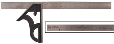 L.S. Starrett Company, Athol, Massachusetts, No. 8 H: Rare 24" Blade Combination Square