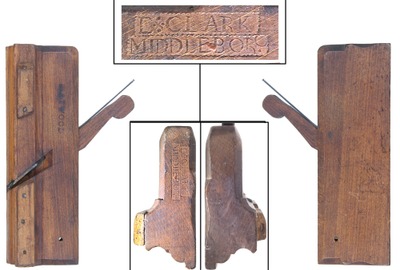 E. Clark, Middleboro, No. MPMH: Early Beech Body Bilection Molding Plane