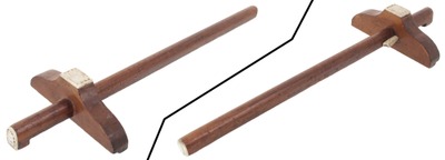 Unmarked: Fancy Mahogany & Bonr Panel Marking Gauge