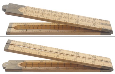 Stanley Rule & Level, No. 53 1/2: Unused Early Architect's Folding Rule