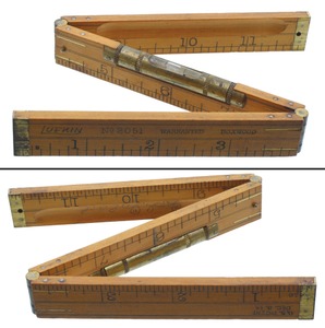 Lufkin Rule Company, Saginaw, Michigan, No. 2051: One-Foot, Three-Fold Folding Rule