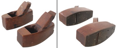 Sanborn & Gouch/Worcester, Ms.: Wkg. Pair Of Brass Faced Smooth Planes