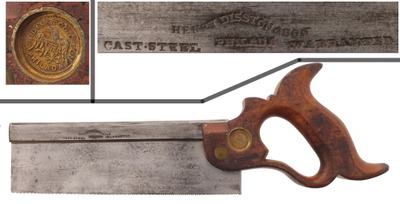 Henry Disston & Son, Philadelphia, Pennsylvania: Early 8" Singular "Son" D'tail Saw