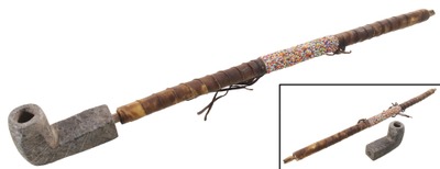 Unmarked: Native American Carved Stone Pipe