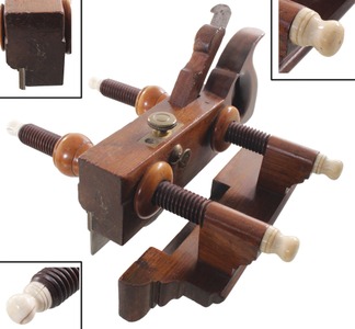 Unmarked: Hndled Rosewood Plow Plane