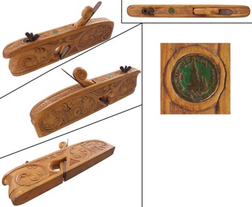 Ott Werkzeug, George/Ulm, Germany: Artfully Carved Wood Rabbet Plane