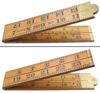 Stanley Rule & Level, No. 70 E: "Blind Man's" Folding Rule